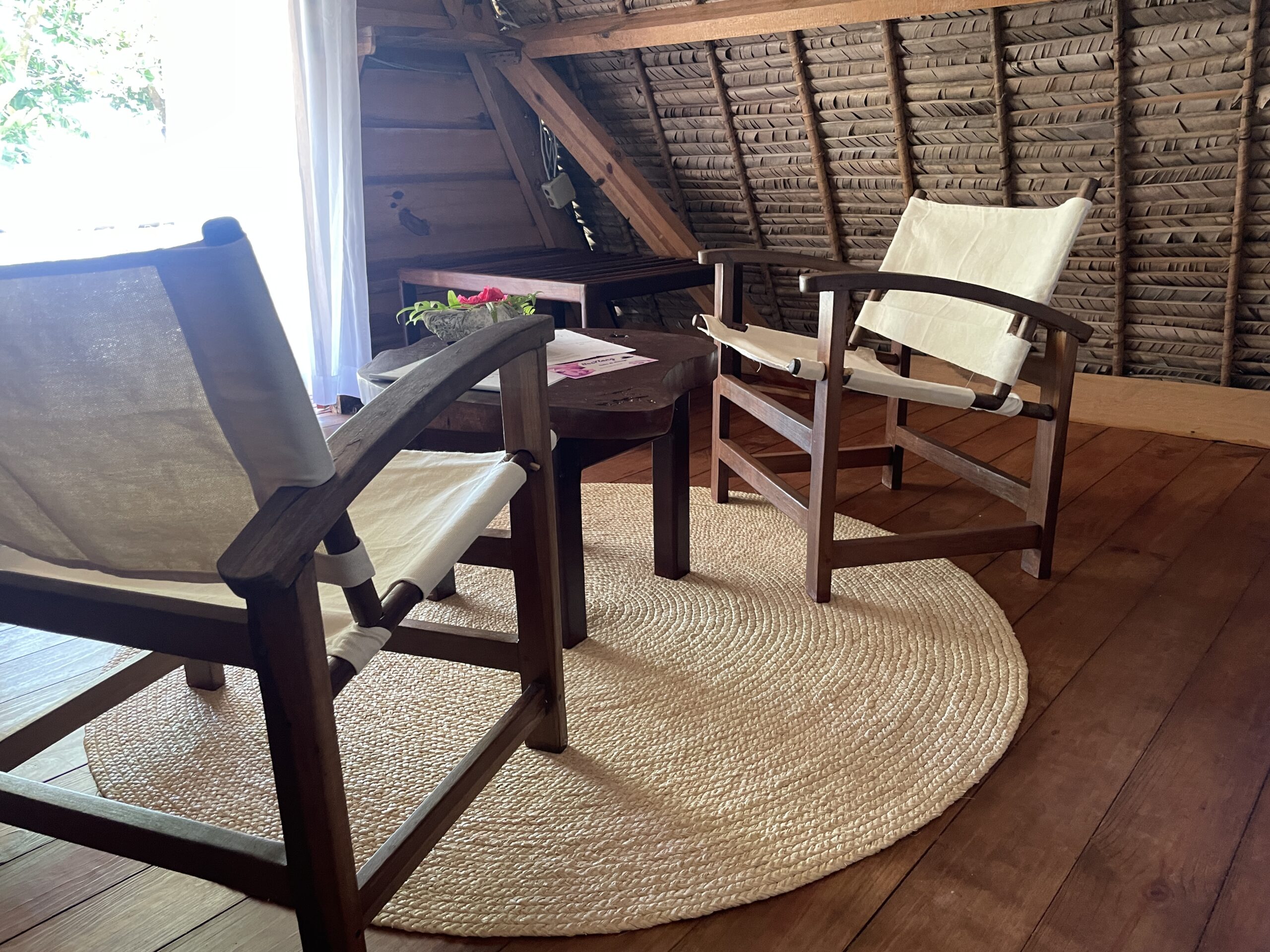 The Living room at the Comfort bungalow at Aurora Lodge