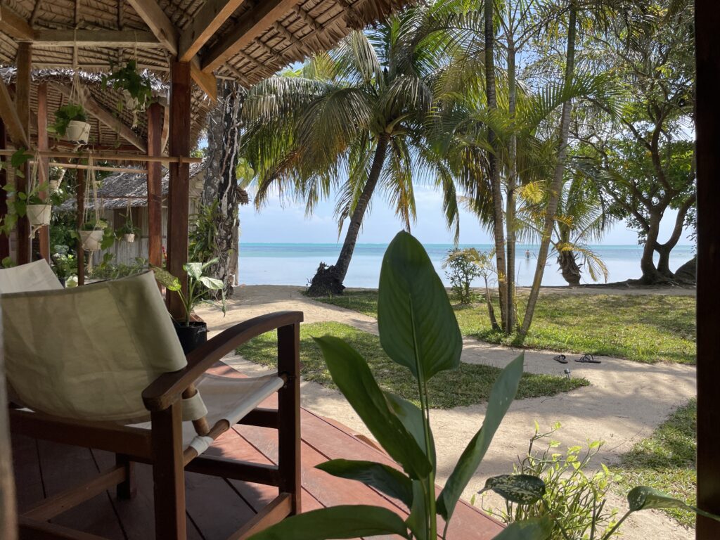 The view from the bungalows at Aurora Lodge Ile aux Nattes