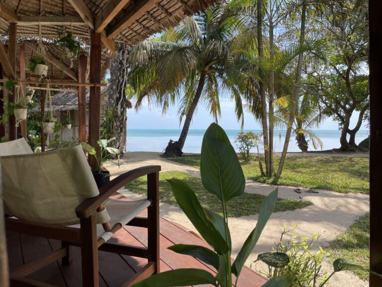 La vue depuis les bungalows de l'Aurora Lodge Ile aux Nattes